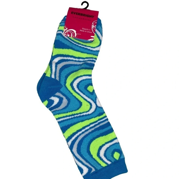 Everbright Women's Colorful Swirl Socks  Sz: 9-11 - Picture 5 of 8